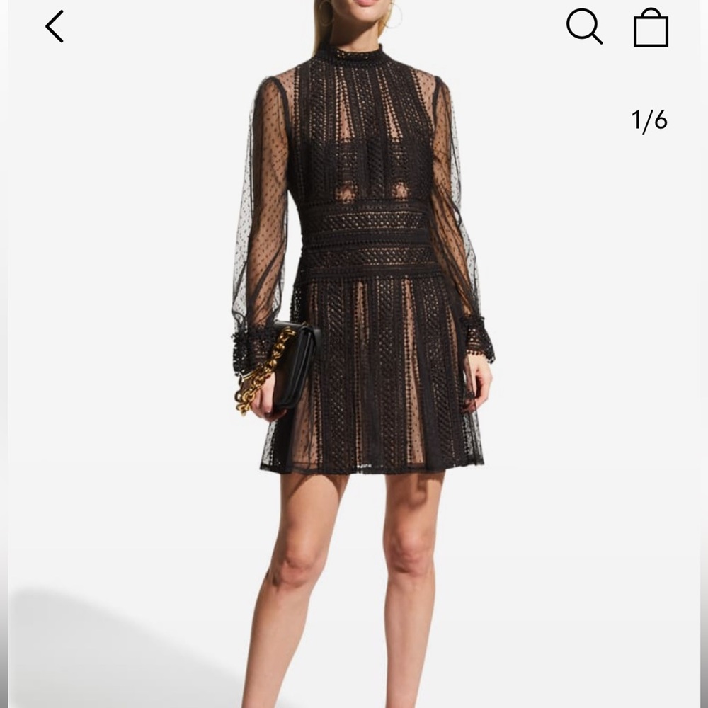 One 33 Social Glimmer Lace Mini Dress. EUC! - Picture 2 of 11